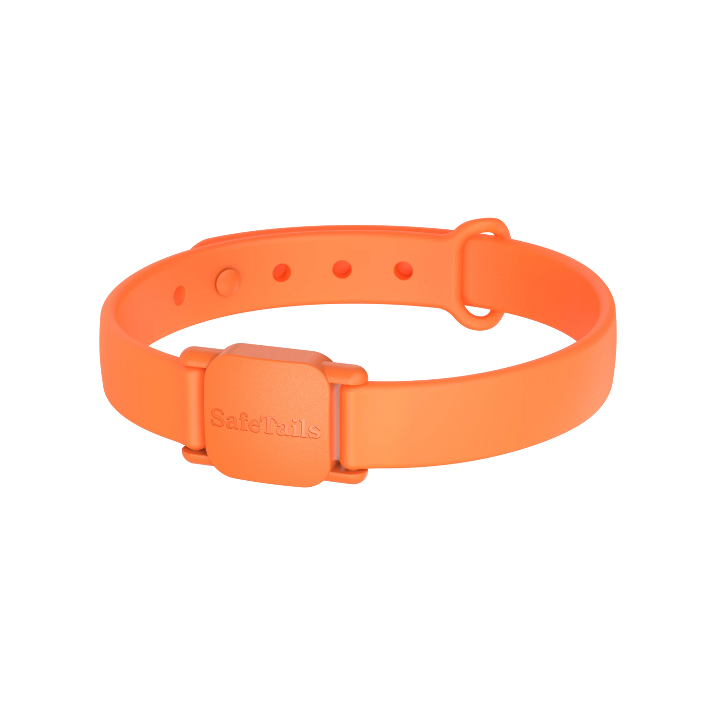 Tangerine Orange SafeTails silicone breakaway cat collar